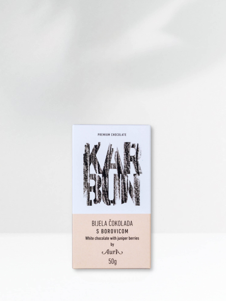 KARBUN BIJELA ČOKOLADA S BOROVICOM 50GR